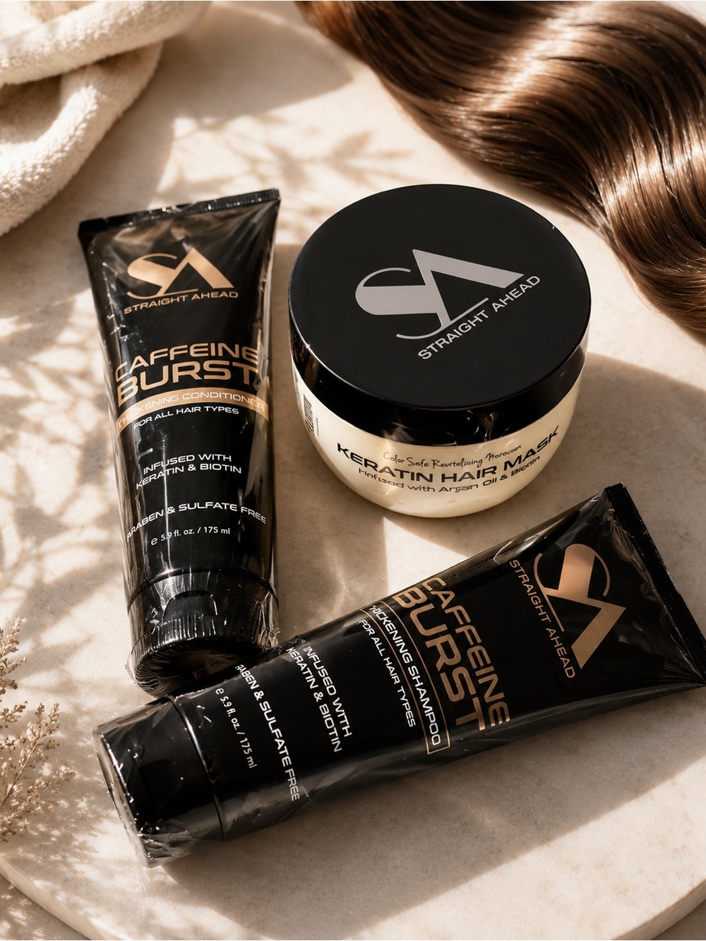 S.A 3 PIECE BUNDLE 

•SHAMPOO
•CONDITIONER
•HAIR MASK